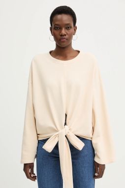 Bavlnená mikina BOSS Orange C Ewani béžová farba, jednofarebná, 50553456