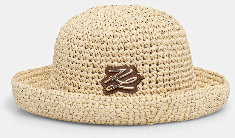 Klobúk Karl Lagerfeld K/AUTOGRAPH béžová farba, B1W46086