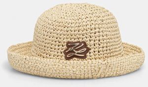 Klobúk Karl Lagerfeld K/AUTOGRAPH béžová farba, B1W46086