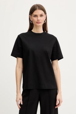 Bavlnené tričko BOSS Eharpa dámske, čierna farba, 50552064