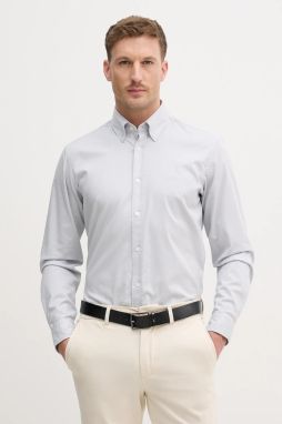 Košeľa BOSS Orange Rickert_M šedá farba, regular, s golierom button-down, 50553001