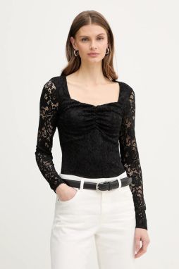 Blúzka Guess čierna farba, jednofarebná, W6PP67 KJ210