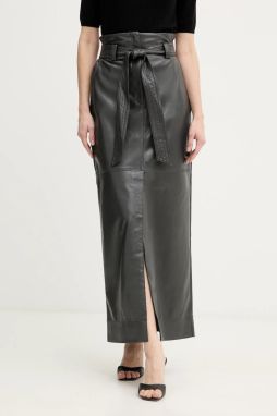 Sukňa BOSS Orange C Vacaro šedá farba, maxi, rovný strih, 50552363