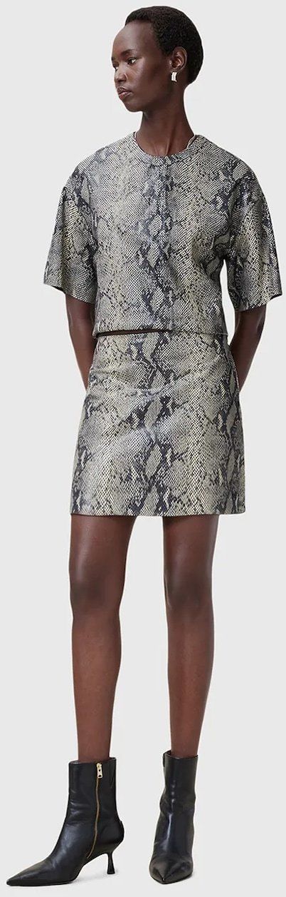 Kožená sukňa AllSaints RENAI