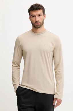 Bavlnené tričko s dlhým rukávom Guess