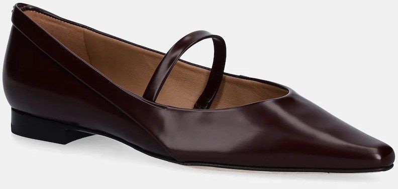 Kožené balerínky BOSS Charlize