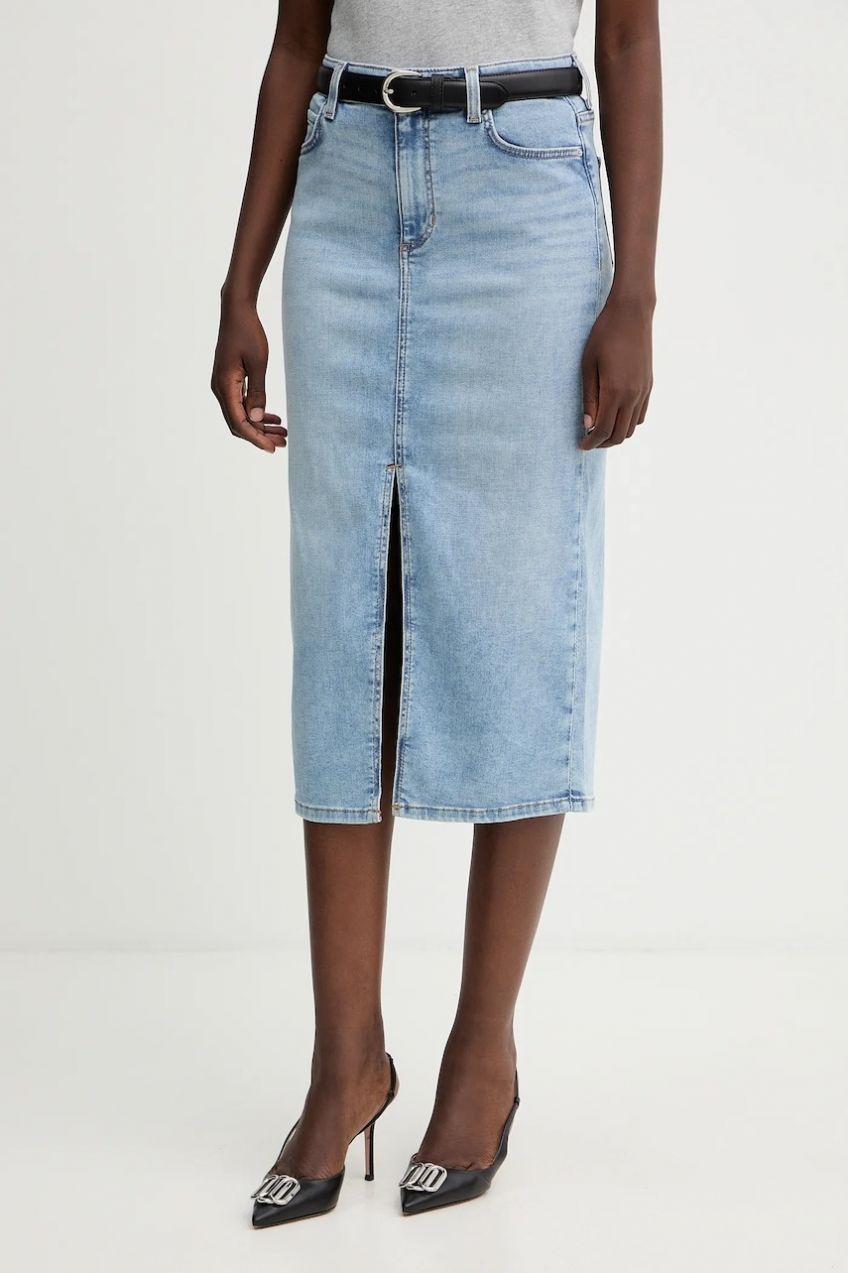 Rifľová sukňa Guess MILA