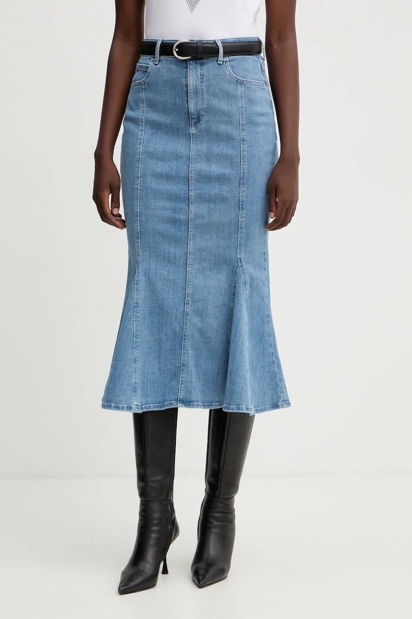 Rifľová sukňa Guess LIA