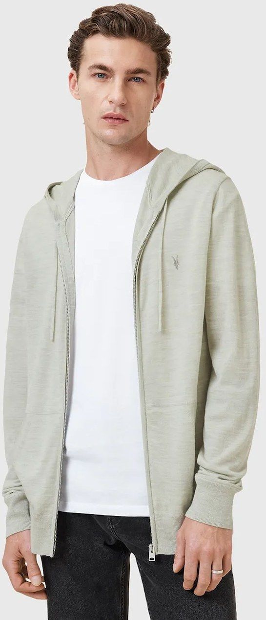 Vlnená mikina AllSaints MODE MERINO ZIP HOOD