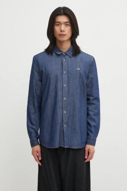 Bavlnená rifľová košeľa Lacoste