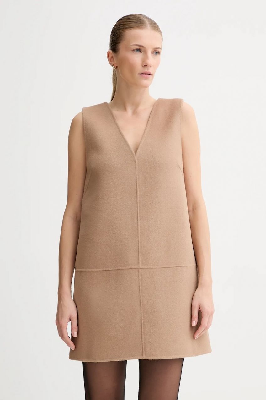 Šaty s prímesou vlny Calvin Klein