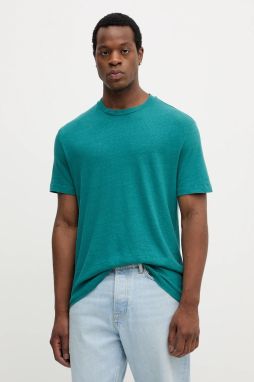 Ľanové tričko United Colors of Benetton