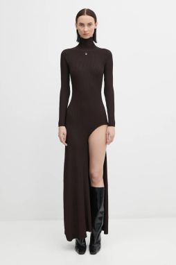 Šaty Coperni Leg Cut-Out Rib Gown