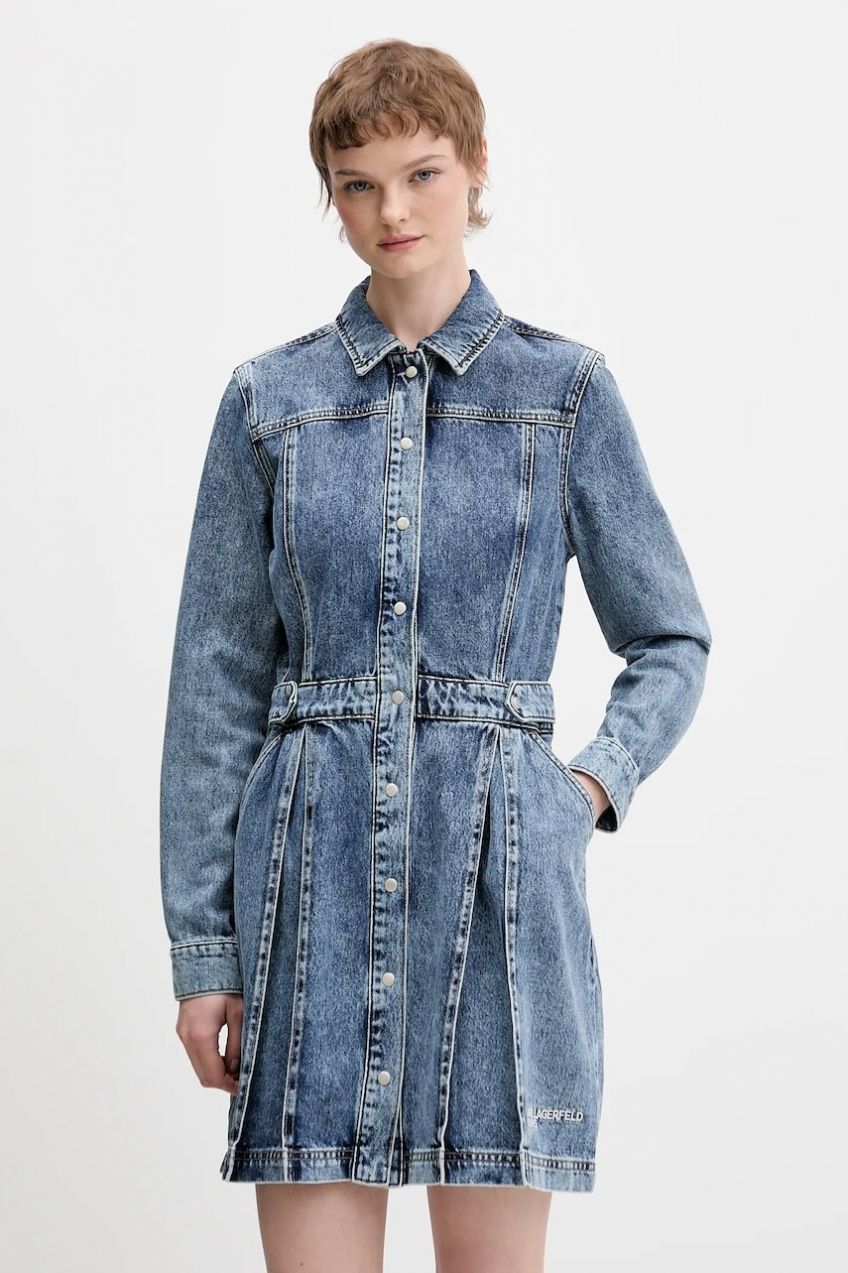 Rifľové šaty Karl Lagerfeld Jeans