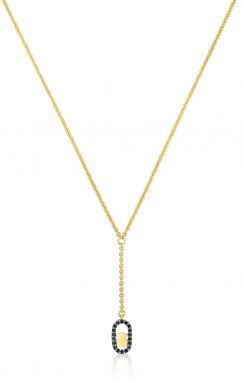 Pozlátený strieborný náhrdelník Tous