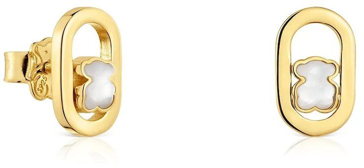 Pozlátené náušnice Tous