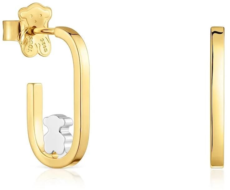 Pozlátené náušnice Tous