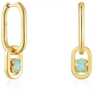 Pozlátené strieborné náušnice Tous