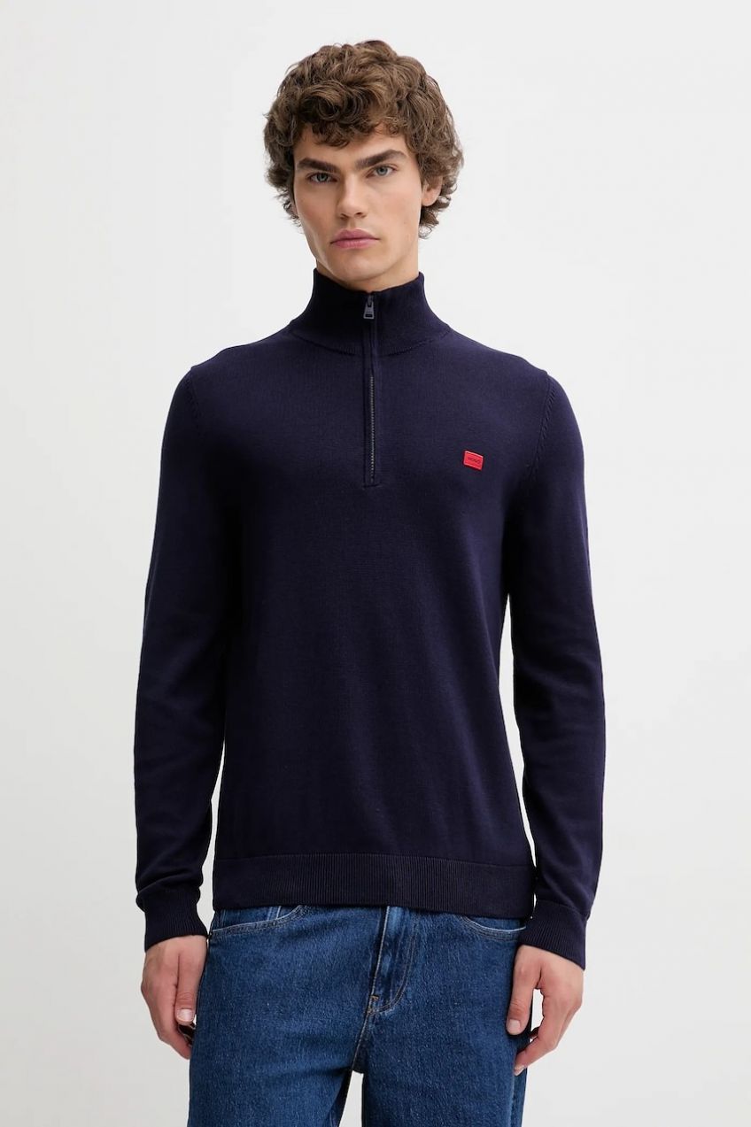 Bavlnený sveter HUGO San Quintus-C