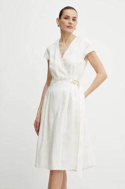 Šaty s prímesou ľanu Twinset