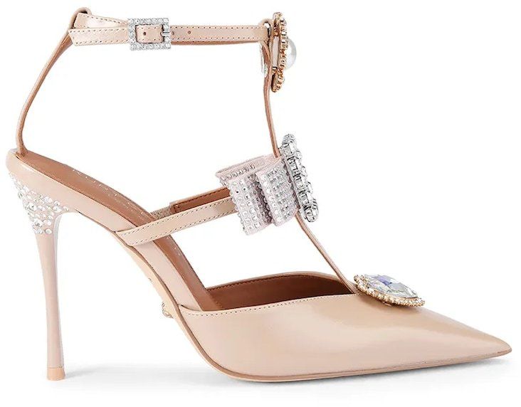 Kožené lodičky Kurt Geiger London Bow Point Gladiator Court