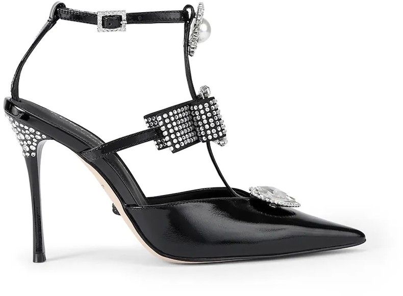 Kožené lodičky Kurt Geiger London Bow Point Gladiator Court