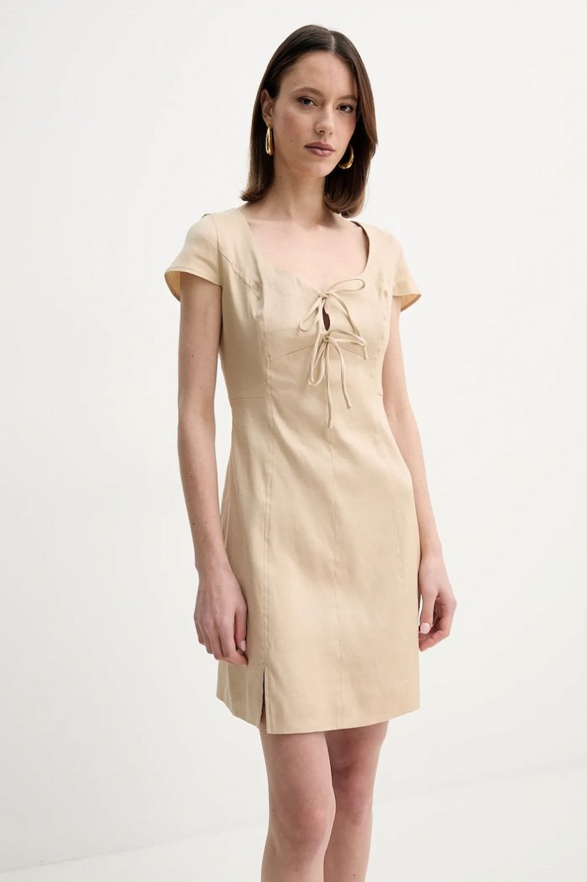 Ľanové šaty Guess ISABEAU