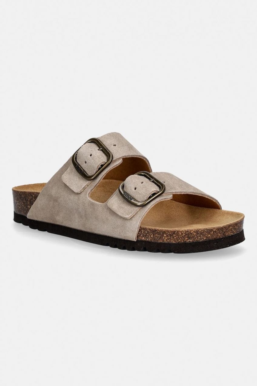 Semišové šľapky Scholl JOSEPHINE