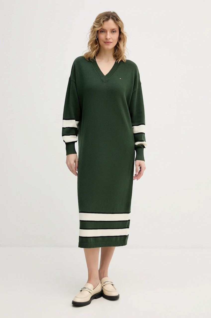 Šaty s prímesou kašmíru Tommy Hilfiger