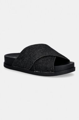 Šľapky Tommy Jeans TJW COMFORT SLIDES WASHED DENIM