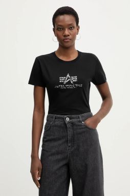 Bavlnené tričko Alpha Industries Basic BL Mirror Leo W