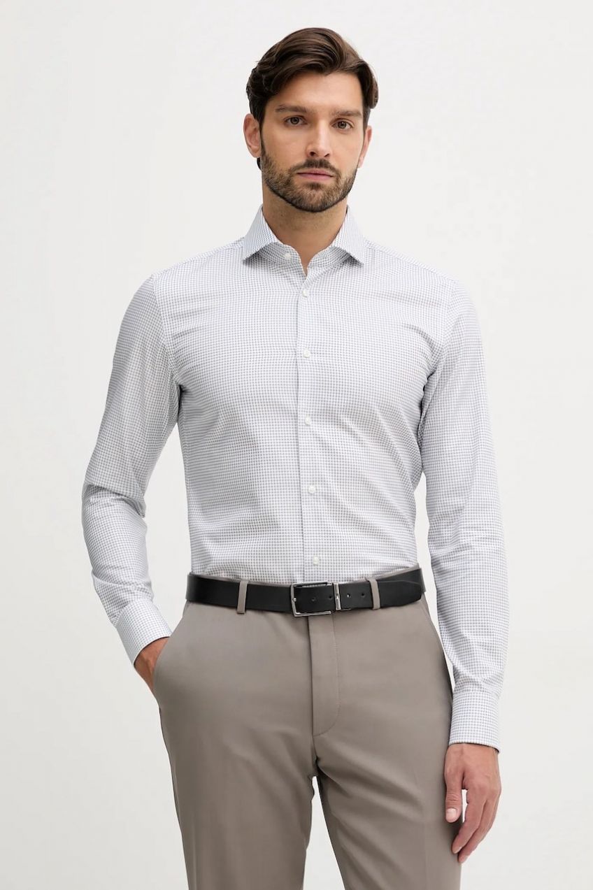 Bavlnená košeľa BOSS H-HANK-spr-B1-C1-253