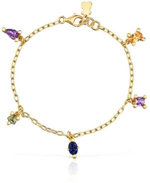 Strieborný pozlátený náramok Tous Color Lab