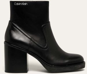 Calvin Klein - Kožené členkové topánky