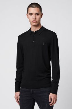 AllSaints - Tričko s dlhým rukávom Mode Merino LS Polo