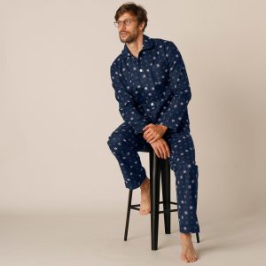 Blancheporte Flanelové pánske pyžamo so vzorom 