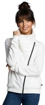 Mikiny Be  B071 Mikina na zips - ecru