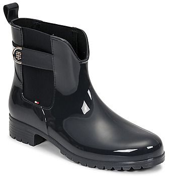 Dámska obuv - Dámske čižmy a gumáky - Modrá - Čižmy do dažďa Tommy Hilfiger  TH HARDWARE RAINBOOT Čižmy do dažďa Tommy Hilfiger  TH HARDWARE RAINBOOT
