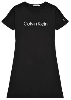 Krátke šaty Calvin Klein Jeans  INSTITUTIONAL SILVER LOGO T-SHIRT DRESS