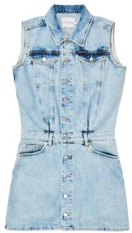 Krátke šaty Calvin Klein Jeans  SLEEVELESS BLUE DENIM DRESS