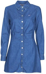 Krátke šaty Tommy Jeans  TJW DENIM RUCHE DRESS