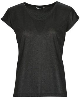 Tričká s krátkym rukávom Only  ONLSILVERY S/S V NECK LUREX TOP JRS