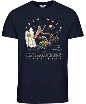 Tričká s krátkym rukávom Jack & Jones  CAMISETA AZUL HOMBRE JACKJONES 1224606