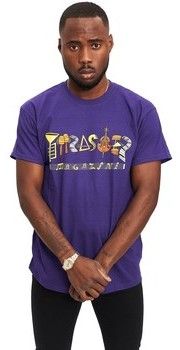 Tri k s kr tkym ruk vom Thrasher T shirt outlined zna ky Thrasher
