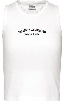Tričká s krátkym rukávom Tommy Jeans  CAMISETA BLANCA MUJER   DW0DW13822