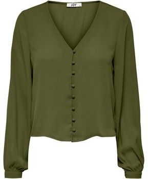 Košele a blúzky Jacqueline De Yong  CAMISA ESCOTE PICO VERDE MUJER  15236074