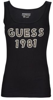 Tielka a tričká bez rukávov Guess  LOGO TANK TOP