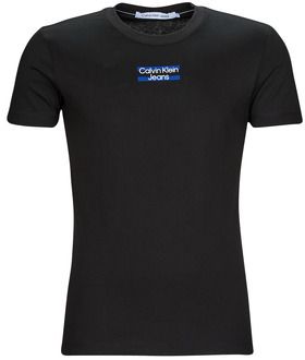 Tričká s krátkym rukávom Calvin Klein Jeans  TRANSPARENT STRIPE LOGO TEE