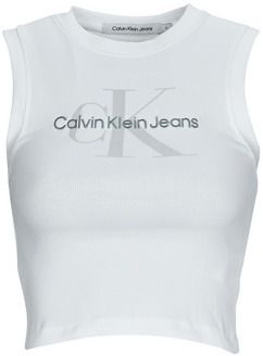 Tričká s krátkym rukávom Calvin Klein Jeans  ARCHIVAL MONOLOGO RIB TANK TOP
