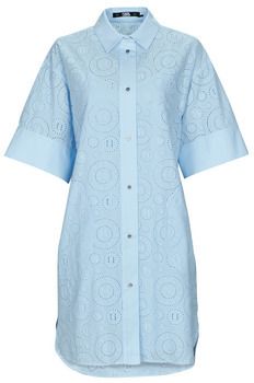Krátke šaty Karl Lagerfeld  BRODERIE ANGLAISE SHIRTDRESS